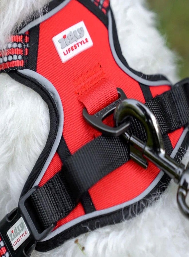 Zigly Lifestyle Shadow Guard Adjustable Dog Body Harness-Small - Red | Padded No-Pull Harness for Small Dogs & Puppies | Comfortable & Secure Dog Harness Daily Walks - Image 4
